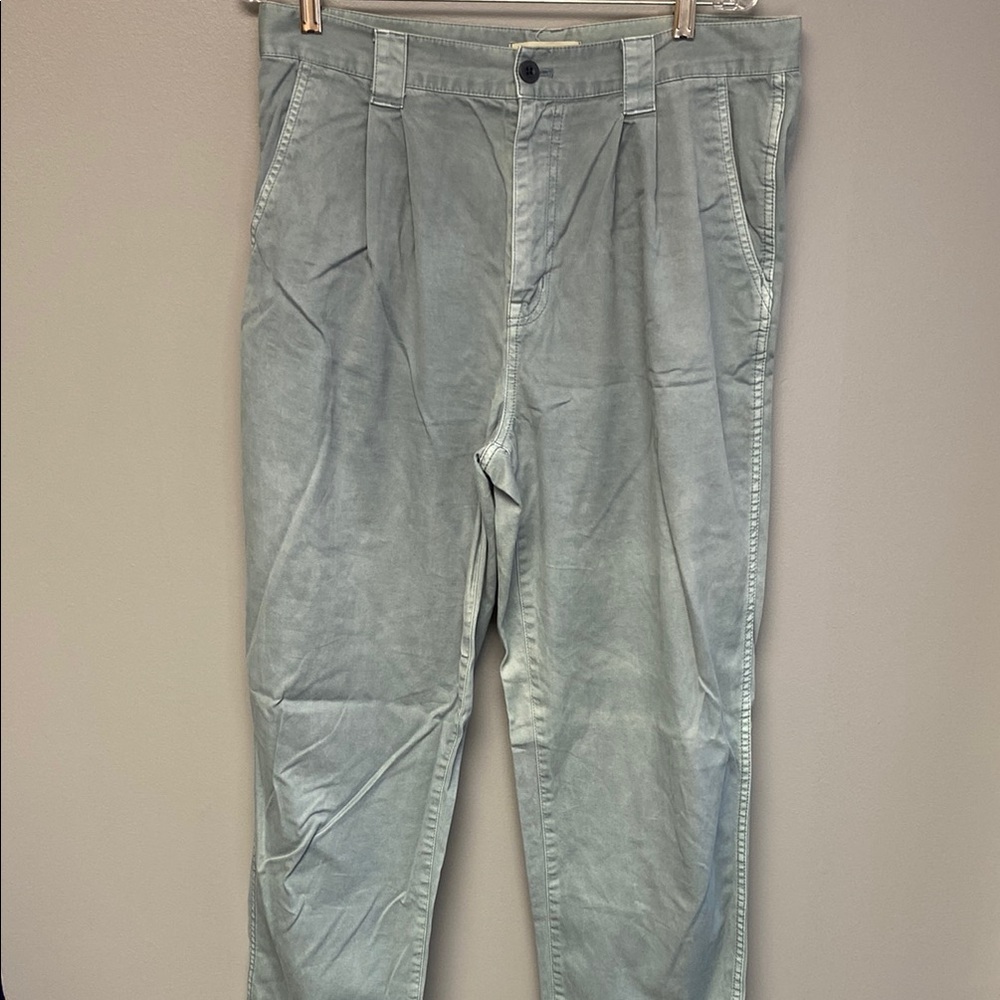 Madewell Gray Straight Leg Corduroy Pants Relaxed Fit